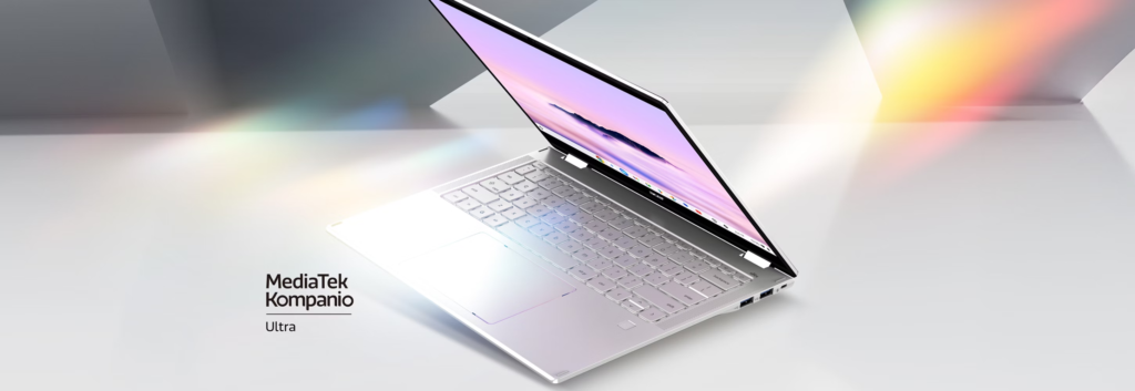 Powered by MediaTek Kompanio Ultra 910 Processor, this Chromebook Plus delivers smooth multitasking and demanding tasks with ease—keeping you productive at high speeds, backed by an all-day 17-hour battery life2.