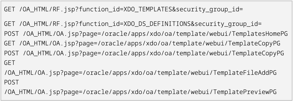 Figure 1. POST request to preview malicious template - Oracle EBS Zero-Day Mass Exploited in Data Theft Campaign
