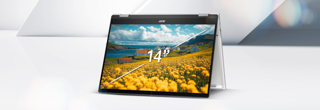 14” WQXGA+ (2.8K)1 16:10 touch IPS display with 340-nit3 brightness and anti-fingerprint coating - Chromebook Plus Spin 514