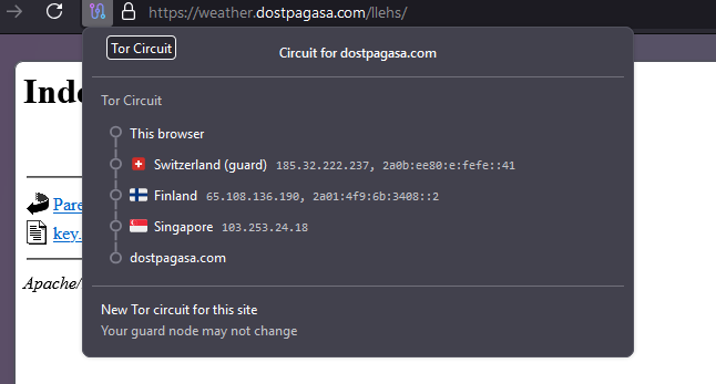 Contacting C&C with an IP from Singapore.