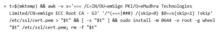 Figure: An example of a command-line interface where administrators might need to intervene.